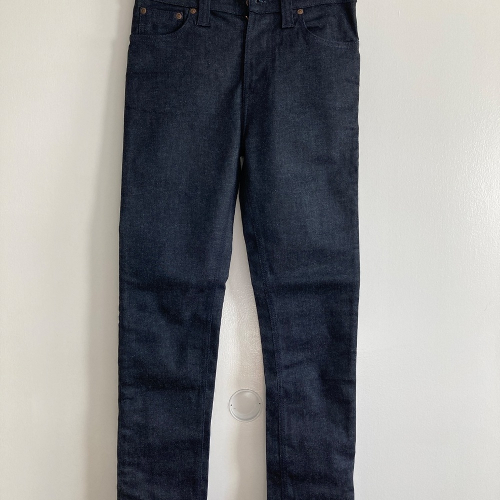 Raw denim dark rinse Nudie jean size 28